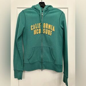 Hollister Green Zip Hoodie